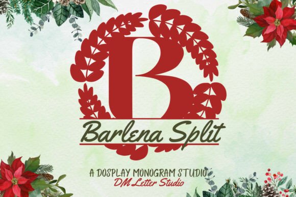 Barlena Split Monogram Typeface for Editorial Design