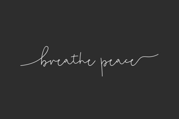 Breathe Peace Font for Handmade Brands