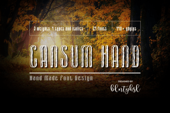 Cansum Hand: A Rugged Sans Serif Typeface for Nature Brands