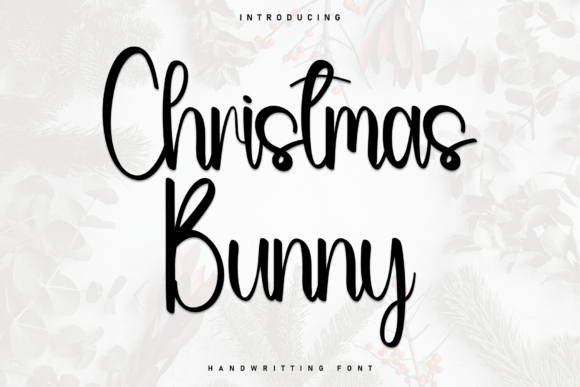 Christmas Bunny Font for Handmade Holiday Designs