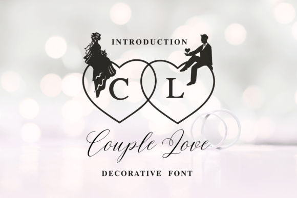 Couple Love Monogram Font for Crafters