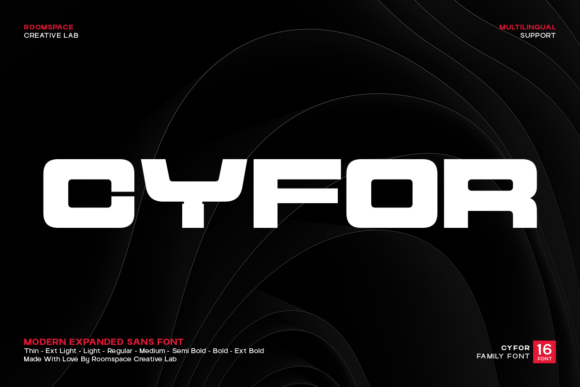 Cyfor Typeface for Bold Tech Branding