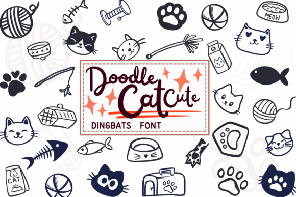 Doodle Cat Cute: Whimsical Web Typography