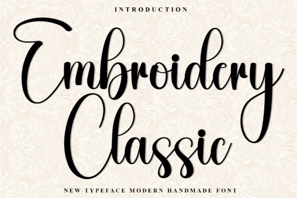 Embroidery Classic Typeface for Festive Branding