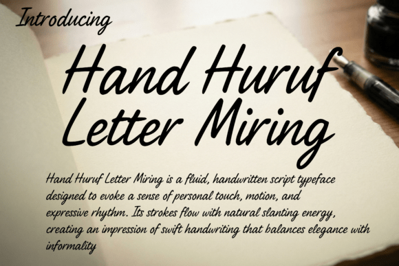 Hand Huruf Letter Miring Typeface Review