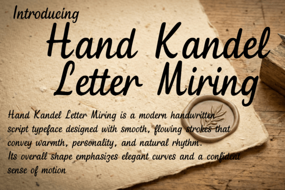 Hand Kandel Letter Miring: A Fluid Script for Modern Design