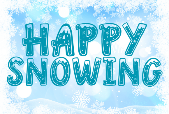Happy Snowing: A Festive Display Typeface for Winter Campaigns