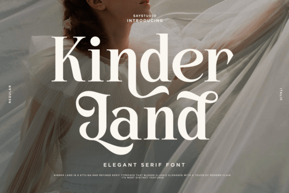 Kinder Land: A Refined Serif Font for Editorial Design