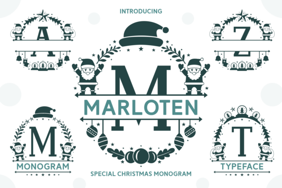 Marloten: A Decorative Typeface for Seasonal Crafts