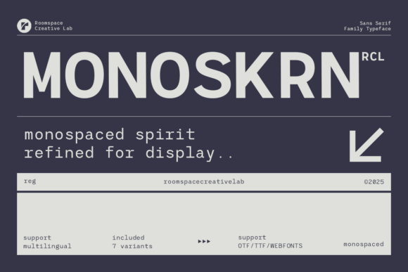 Monoskrn Typeface for Modern Web Design