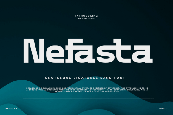 Nefasta Typeface: Bold Sans Serif for Modern Campaigns