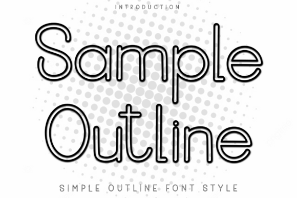 Sample Outline Typeface for Creative Branding