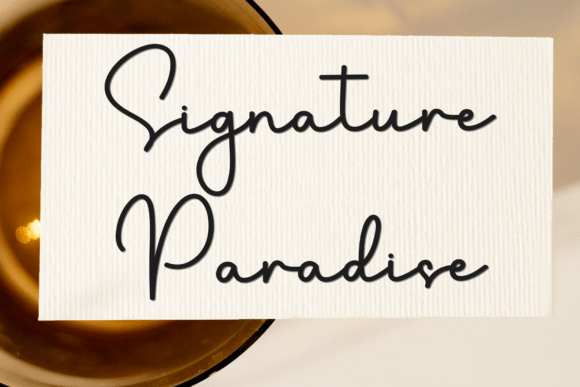 Signature Paradise: A Modern Script Typeface for Editorial Charm