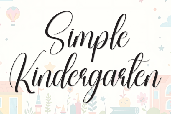 Simple Kindergarten: A Polished Script Typeface for Elegant Branding