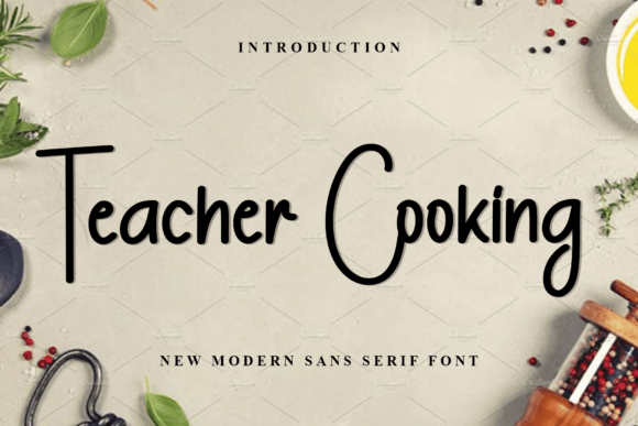 Teacher Cooking: A Festive Script Typeface for Holiday Design