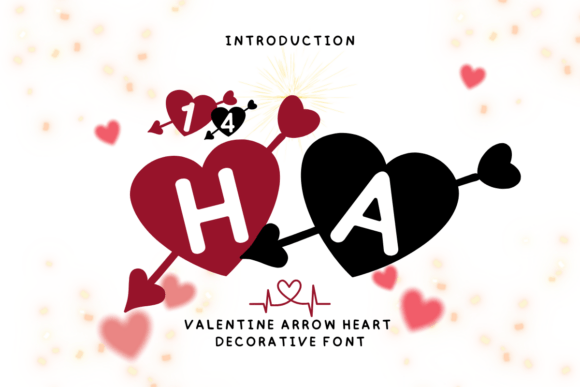Valentine Arrow Heart Typeface for Romantic Campaigns