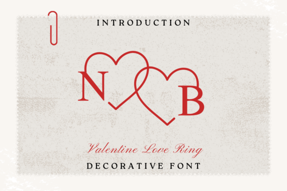 Valentine Love Ring Typeface for Editorial Design