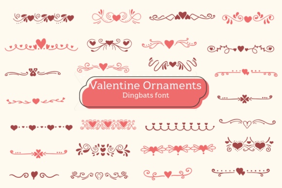 Valentine Ornaments Font for Handmade Romance