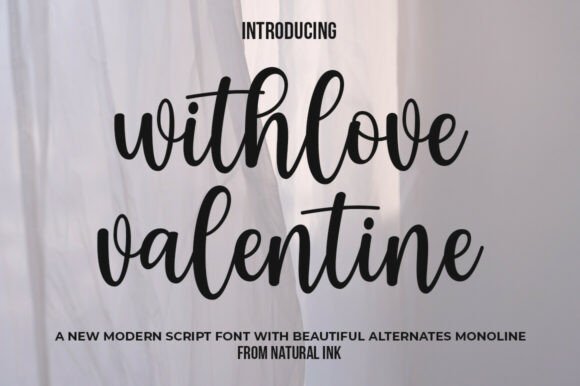 With Love Valentine: A Modern Script Font for Campaigns
